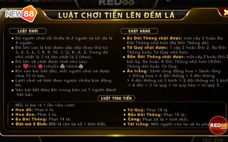 Luật chơi tiến lên đếm lá